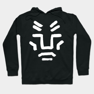 primitive art face Hoodie